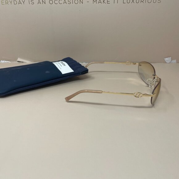 Le Specs | Slinky Sunglasses in Gold main image 9